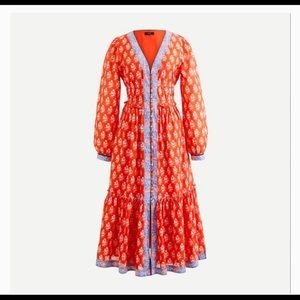 NWT JCrew Paisley block print dress with pockets